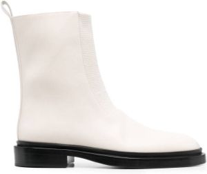 Jil Sander chunky leather boots White