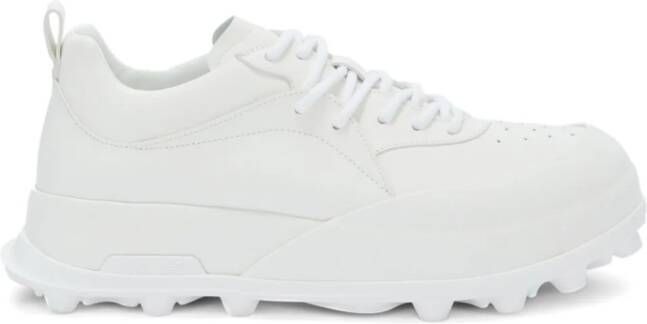 Jil Sander chunky panelled leather sneakers White