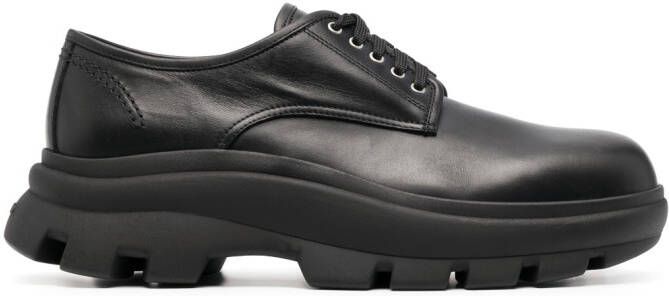 Jil Sander chunky sole derby shoes Black