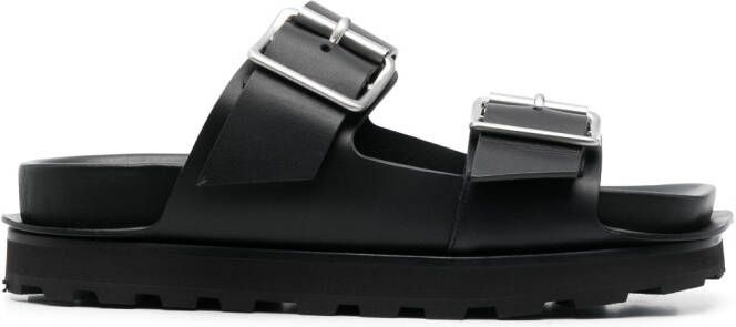 Jil Sander double buckle-fastening sandals Black