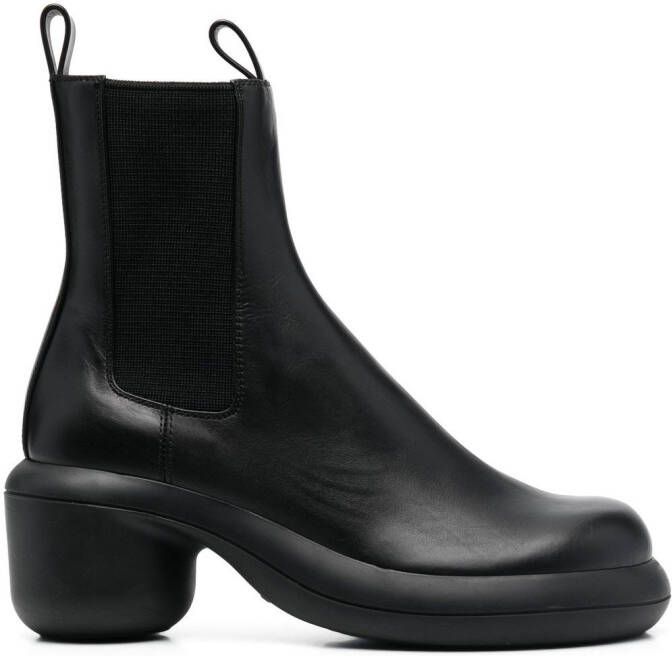 Jil Sander elasticated-panel leather boots Black