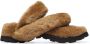 Jil Sander faux-fur leather sandals Brown - Thumbnail 1