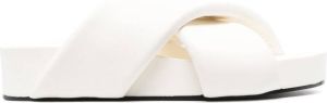 Jil Sander Fussbet crossover-strap sandals White