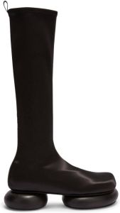 Jil Sander high-shine knee-high boots Black