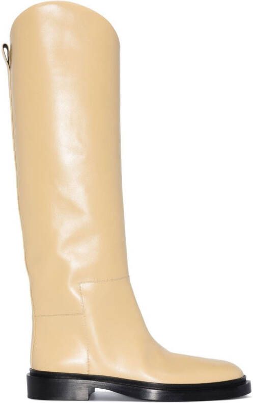 Jil Sander knee-length leather boots Neutrals