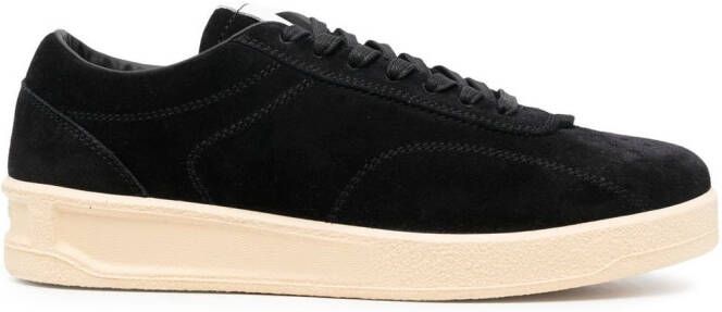 Jil Sander lace-up leather sneakers Black