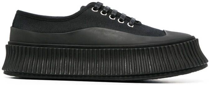 Jil Sander lace-up low-top sneakers Black