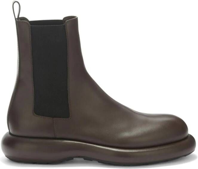 Jil Sander leather ankle boots Brown