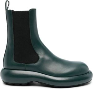 Jil Sander leather ankle boots Green