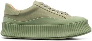 Jil Sander leather chunky-sole trainers Green