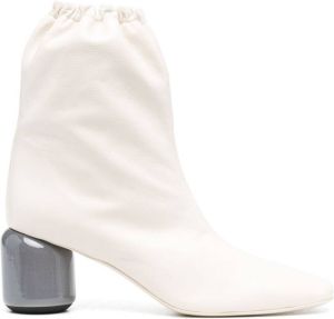 Jil Sander leather elasticated boots White