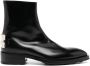 Jil Sander logo-plaque leather boots Black - Thumbnail 1