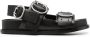 Jil Sander open-toe buckled leather sandals Black - Thumbnail 1