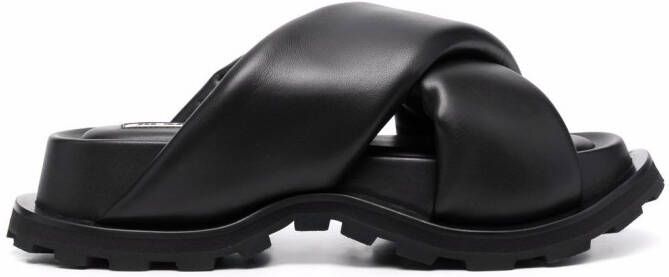 Jil Sander open-toe chunky leather sandals Black