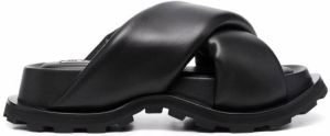 Jil Sander open-toe chunky leather sandals Black