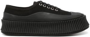 Jil Sander oversize-sole lace-up sneakers Black