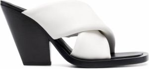 Jil Sander padded leather mules White