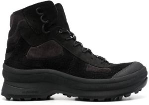 Jil Sander panelled hiking boots Black