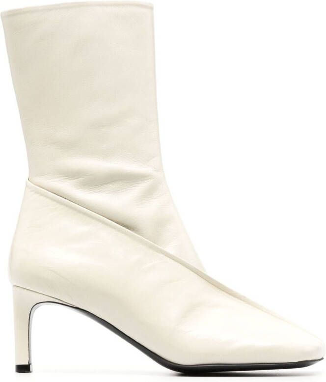 Jil Sander pointed leather ankle boots Neutrals