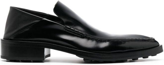 Jil Sander pointed-toe leather loafers Black