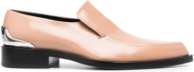Jil Sander pointed-toe leather loafers Neutrals