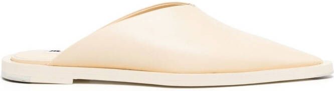 Jil Sander pointed-toe leather mules Neutrals