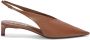 Jil Sander pointed-toe leather slingback pumps Brown - Thumbnail 1