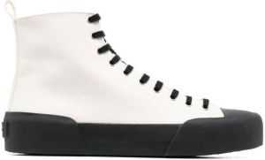 Jil Sander rubber toecap high-top sneakers White