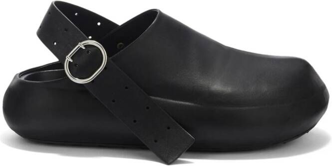 Jil Sander Sabot leather sandals Black