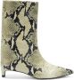 Jil Sander snake-print leather ankle boots Neutrals - Thumbnail 1