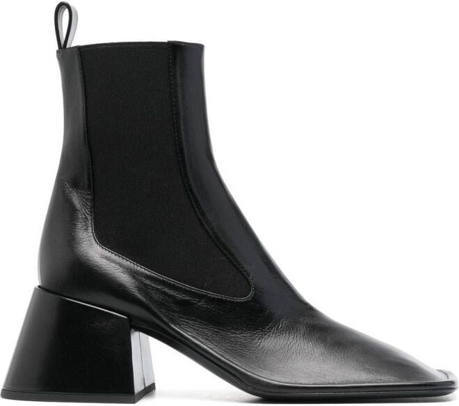 Jil Sander square-toe 65 ankle boots Black