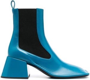 Jil Sander square-toe 68mm ankle boots Blue