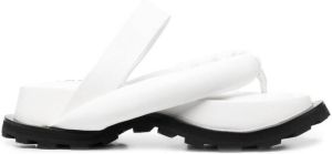 Jil Sander thong-strap leather sandals White