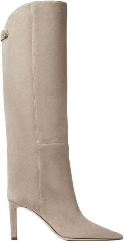 Jimmy Choo Alizze 85mm pointed-toe boots Neutrals