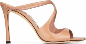 Jimmy Choo Anise 95mm cut-out detail mules Pink