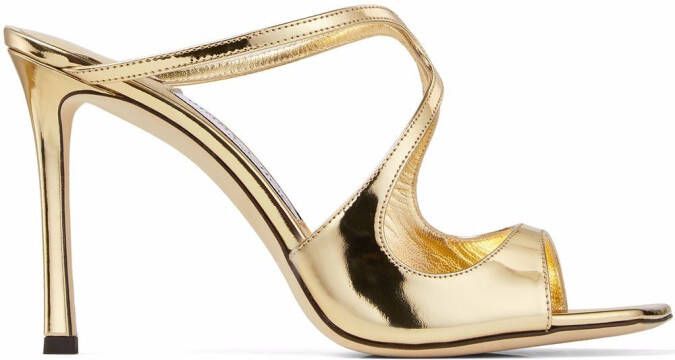 Jimmy Choo Anise 95mm heeled sandals Gold