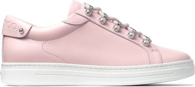 Jimmy Choo Antibes pearl-embellished sneakers Pink