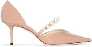Jimmy Choo Aurelie 65mm pearl-embellished pumps Pink
