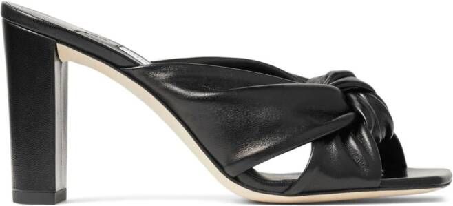 Jimmy Choo Avenue 85mm leather sandals Black
