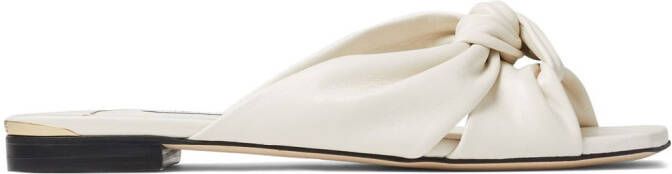 Jimmy Choo Avenue leather sandals White