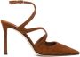 Jimmy Choo Azia 105mm pointed suede pumps Brown - Thumbnail 1