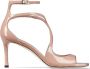 Jimmy Choo Azia 75mm patent-leather sandals Pink - Thumbnail 1