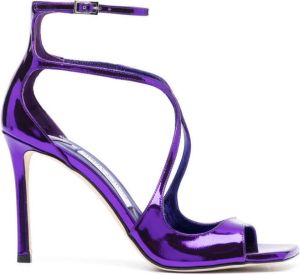 Jimmy Choo Azia 95mm patent leather sandals Purple