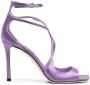 Jimmy Choo Azia 95mm satin sandals Purple - Thumbnail 1