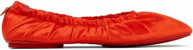 Jimmy Choo Bardo satin slippers Orange