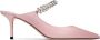 Jimmy Choo Bing 100mm crystal-embellished leather mules Pink - Thumbnail 1