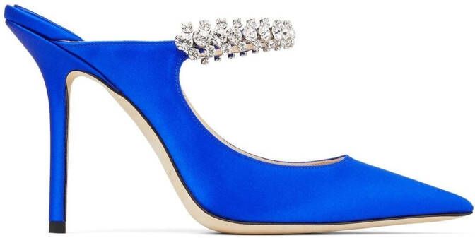 Jimmy Choo Bing 100mm pointed mules Blue