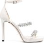 Jimmy Choo Bing 105mm crystal sandals White - Thumbnail 1