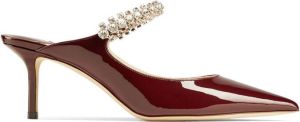 Jimmy Choo Bing 65mm patent leather mules Red