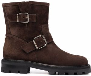 Jimmy Choo buckle-fastened ankle boots Brown